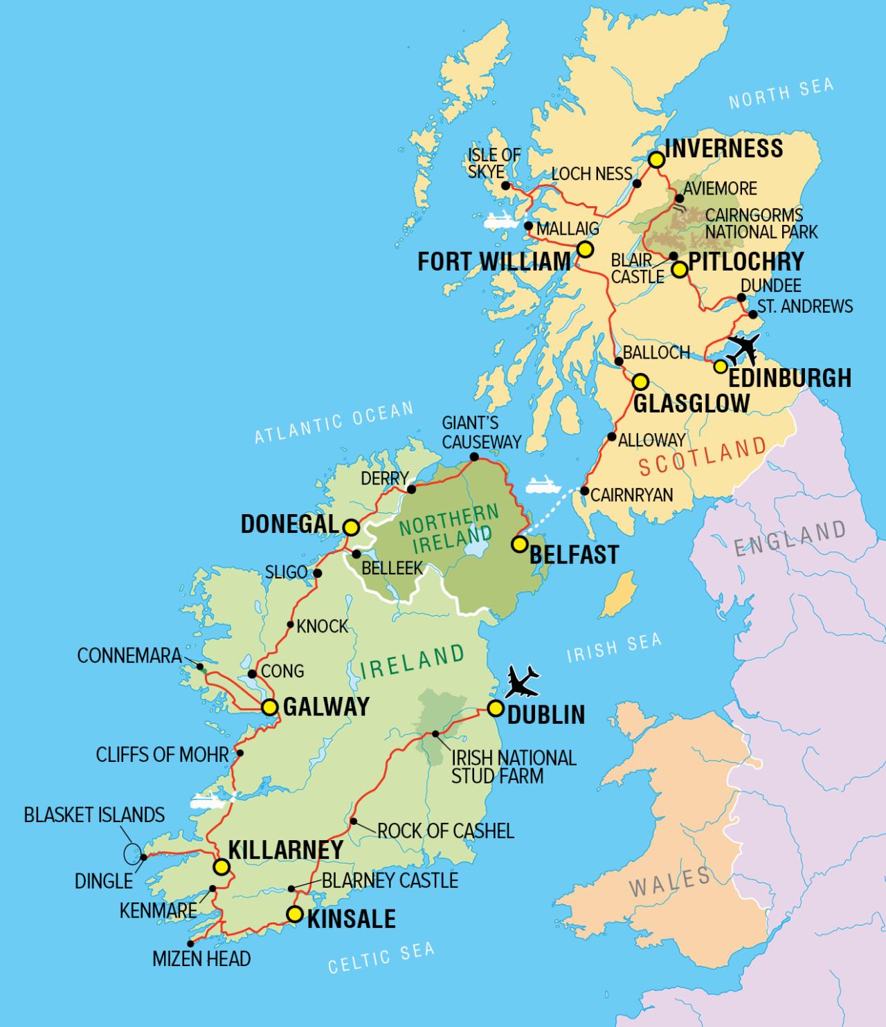 tours in ireland scotland and england